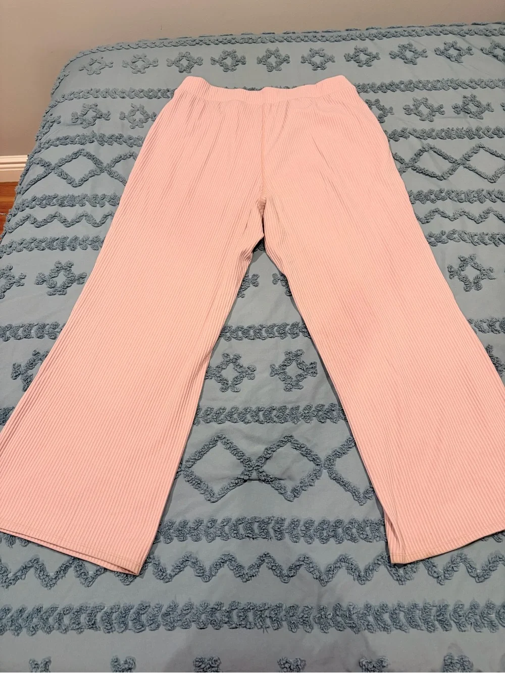 Adore Me Light Pink Ribbed Lounge Pants